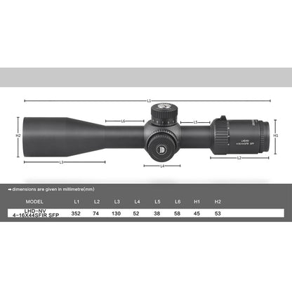 LHD-NV 4-16X44SFIR SFP and FFP illumination Optics Scope - DiscoveryOpt Rifle Scopes-UK - 