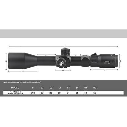 HT GEN II 6-24X40SF FFP Optics Scopes