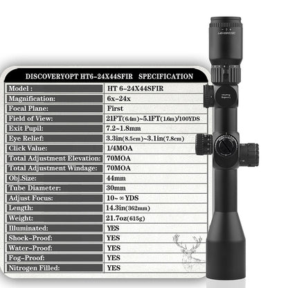 HT GEN II 6-24X40SF FFP Optics Scopes