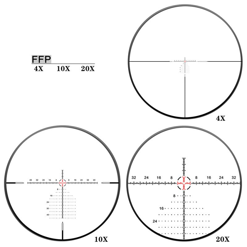 ED LHT 4-20X44SFIR FFP Zero-Stop Optics Scopes 1/8MOA Clicks Illuminat