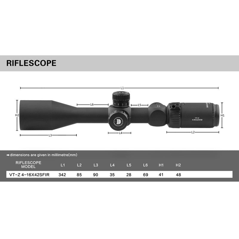 VT-Z 4-16X42SFIR optics Scopes - DiscoveryOpt Rifle Scopes-UK - 